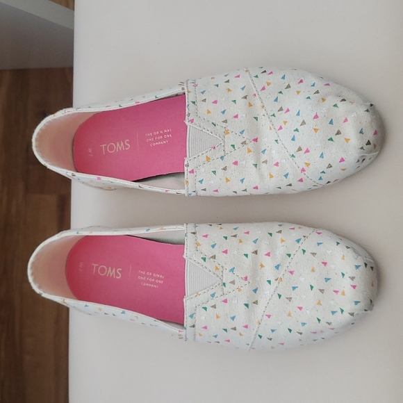 Cream/Confetti Toms - Picture 1 of 6